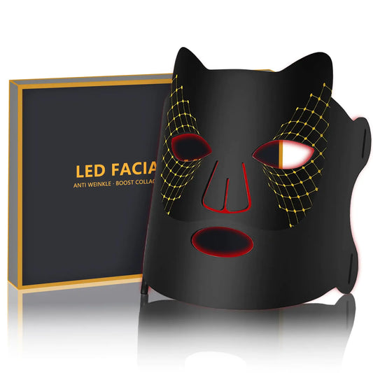 Red Light Therapy for Face 4 Colors Led Blue Red Light Therapy Mask Luminesce Device for Facial Skin 660nm & 850nm Wavelength for Home Use